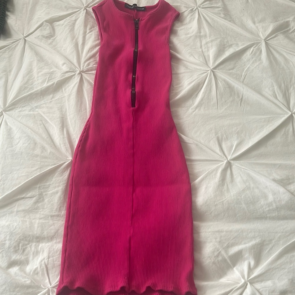 XS Naked Wardrobe Hot Pink Dress
